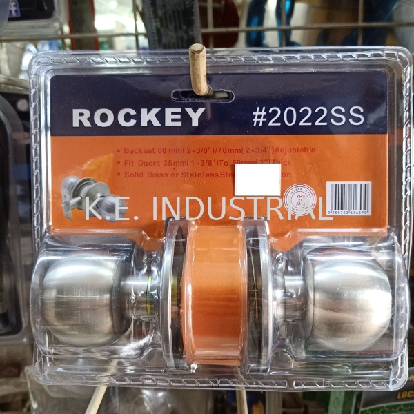 ROCKEY - Cylindrical Door Lock back set Houseware Selangor, Klang, Malaysia, Kuala Lumpur (KL) Supplier, Suppliers, Supply, Supplies | K.E. Industrial Supply Sdn Bhd
