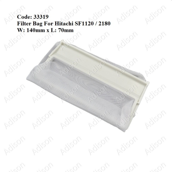 Code: 33319 Hitachi SF1120-2180 W140 x L70mm Filter Bag Filter Bag / Magic Filter Washing Machine Parts Melaka, Malaysia Supplier, Wholesaler, Supply, Supplies | Adison Component Sdn Bhd