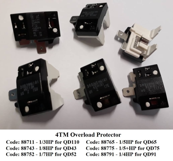 Code: 88711 Overload Protector 4TM 1/3HP QD110 Overload / Relay Refrigerator Parts Melaka, Malaysia Supplier, Wholesaler, Supply, Supplies | Adison Component Sdn Bhd