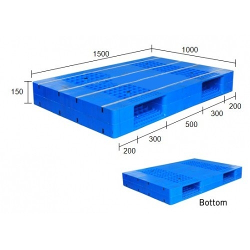 Polymer Solutions PT 4048 40 x 48 Stackable Plastic Pallet