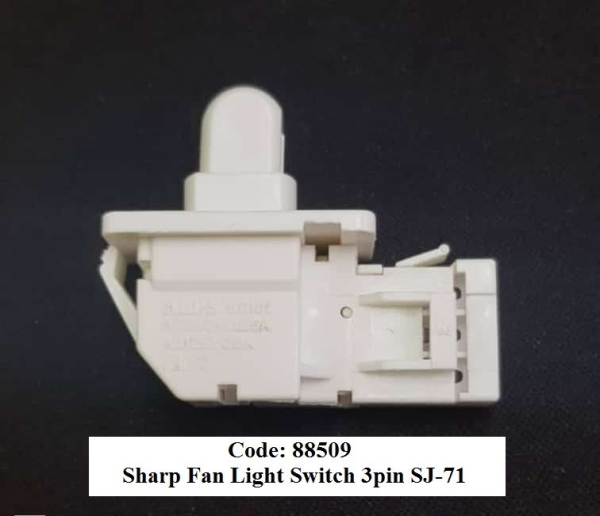 Code: 88509 Sharp 3 Pin Fan Light Switch Fan Light Switch Refrigerator Parts Melaka, Malaysia Supplier, Wholesaler, Supply, Supplies | Adison Component Sdn Bhd