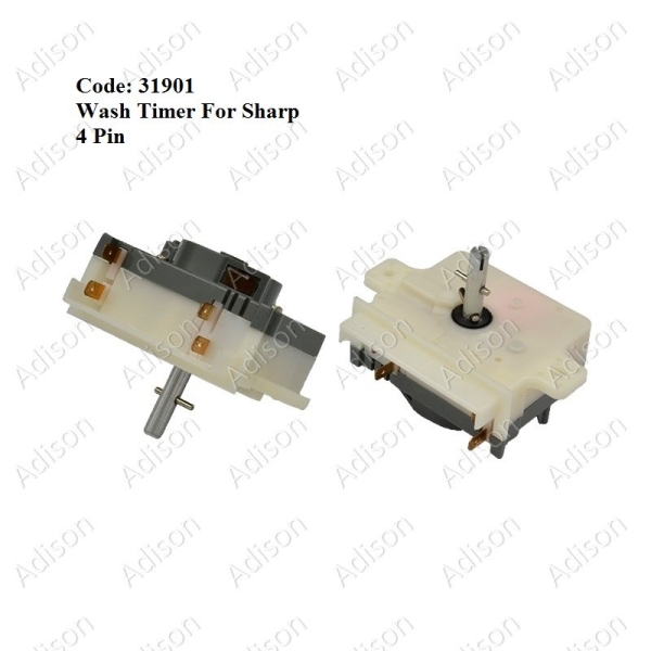 Code: 31901 Sharp Wash Timer 4 pin Wash Timer / Spin Timer Washing Machine Parts Melaka, Malaysia Supplier, Wholesaler, Supply, Supplies | Adison Component Sdn Bhd