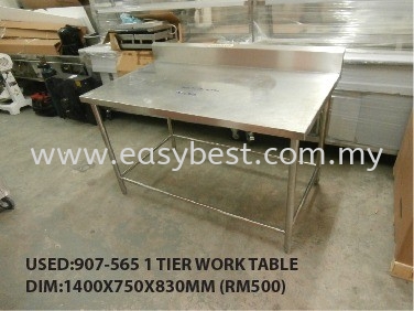 USED:907-565 1 TIER WORK TABLE Used-Kitchen Equipments Seri Kembangan, Selangor, Kuala Lumpur (KL), Batu Caves, Malaysia Supplier, Supplies, Manufacturer, Design, Renovation | Easy Best Marketing Sdn Bhd