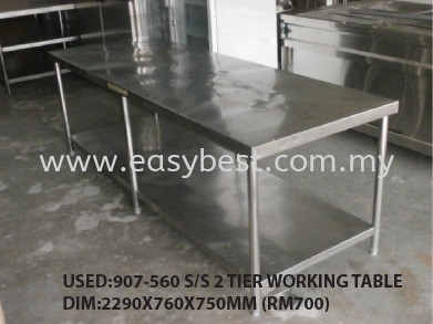 USED:907-560 S/S 2 TIER WORKING TABLE Used-Kitchen Equipments Seri Kembangan, Selangor, Kuala Lumpur (KL), Batu Caves, Malaysia Supplier, Supplies, Manufacturer, Design, Renovation | Easy Best Marketing Sdn Bhd