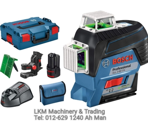 Bosch GLL 3-80 12V Cordless Green Line Laser / Laser Leveler with Bluetooth