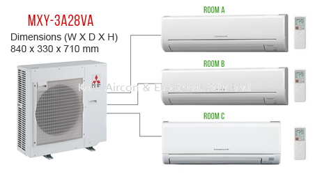 MITSUBISHI MULTI SPLIT INVERTER R410A MITSUBISHI ELECTRIC Johor Bahru (JB), Malaysia, Skudai Supplier, Installation, Supply, Supplies | Kaili Aircon Trading Sdn Bhd