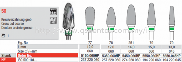 Tungsten Carbide Cutter 50 Tungsten Carbide Cutter Lab Tungsten Carbide Edenta Selangor, Malaysia, Kuala Lumpur (KL), Banting Supplier, Suppliers, Supply, Supplies | QS Dental Supply Sdn Bhd