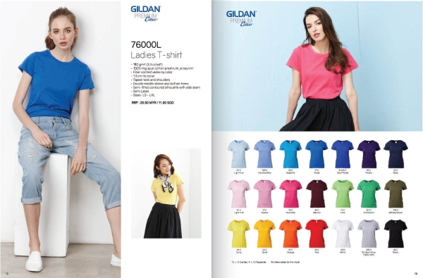 TP-76000L GILDEN COTTON TEE BUYER'S GUIDE Penang, Malaysia, Bayan Lepas Supplier, Suppliers, Supply, Supplies | Coral Gift Sdn Bhd