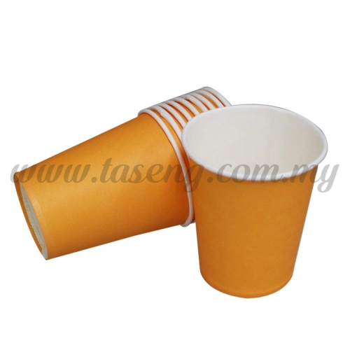 Paper Cup Plain Orange 10pcs (P-PC-POR2)