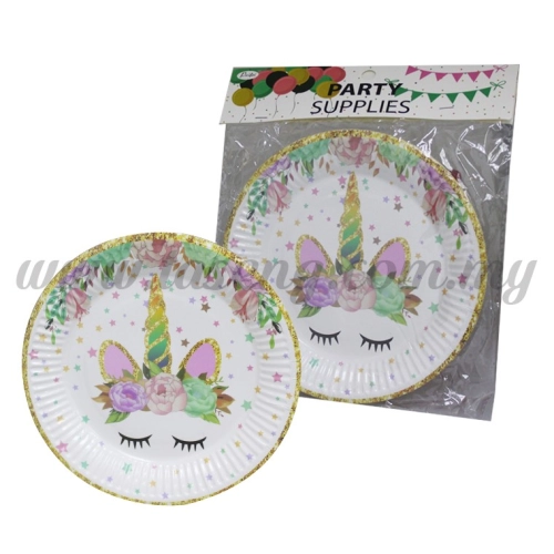 7inch Paper Plate - Unicorn Eyelashes 10pcs (P-P7-UN4)