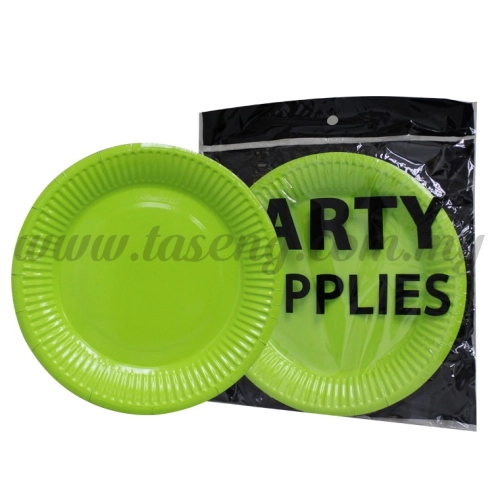 7inch Paper Plate Plain Lime Green 10pcs (P-P7-PLG2)