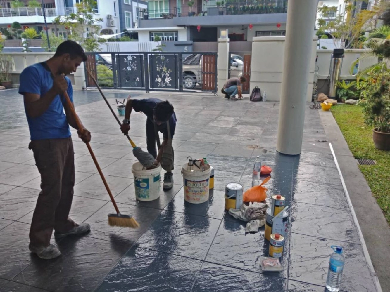 Click Now- For Painting Stamped Concrete Driveway and Patio