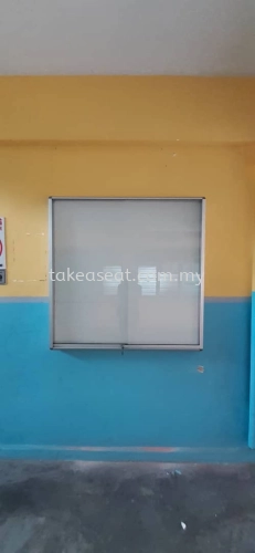 Notice Board Cabinet Sliding Glass 