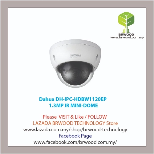 DAHUA DH-IPC-HDBW1120EP: 1.3MP IR MINI-DOME NETWORK CAMERA