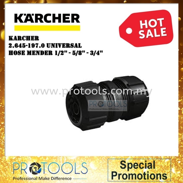 Karcher Universal Hose Mender For 1/2" - 5/8" - 3/4" 26451970 GARDENING ACCESSORIES OUTDOOR EQUIPMENT Johor Bahru (JB), Malaysia, Senai Supplier, Suppliers, Supply, Supplies | Protools Hardware Sdn Bhd