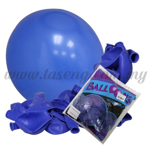 12 inch Standard Round Balloon -Blue 100pcs (B-12BK-S2)