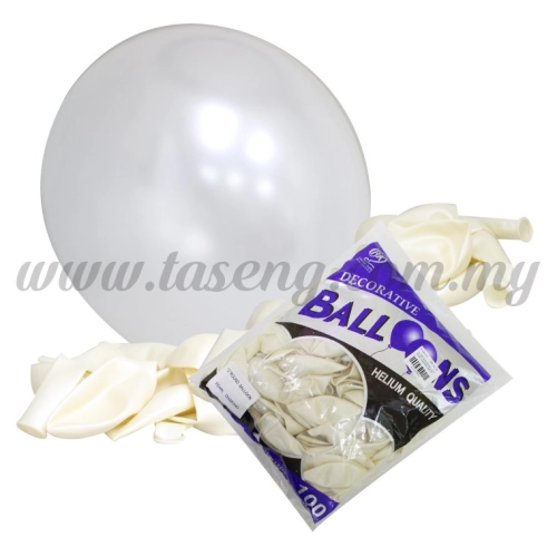 12inch Metallic Round Balloon - Pearl Diamond 100pcs (B-12BK-PD)