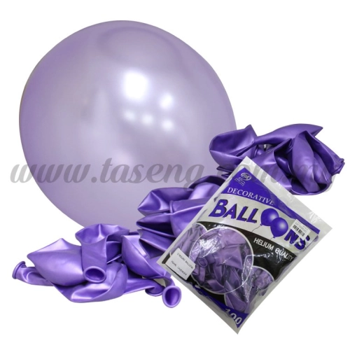 12inch Metallic Round Balloon - Pearl Lavender 100pcs (B-12BK-P8)