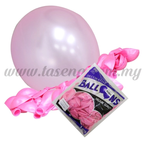 12inch Metallic Round Balloon - Pearl Pink 100pcs (B-12BK-P2)