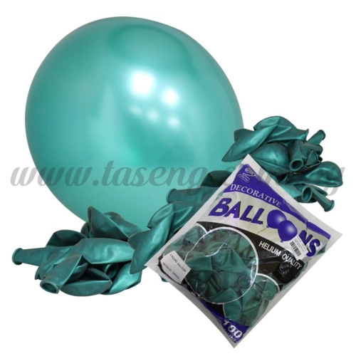 12inch Metallic Round Balloon - Green 100pcs (B-12BK-M5)