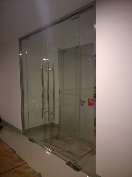  Tempered Door with Fixed Panel Puchong, Selangor, Kuala Lumpur (KL), Malaysia. Supplier, Supply, Supplies, Service | LS Venture Glass Sdn. Bhd.