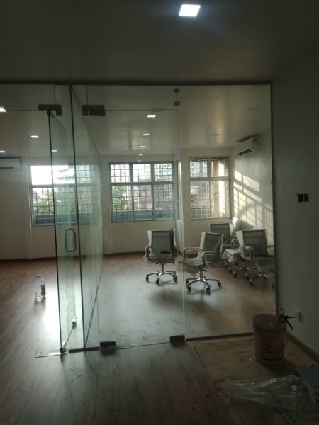  Tempered Door with Fixed Panel Puchong, Selangor, Kuala Lumpur (KL), Malaysia. Supplier, Supply, Supplies, Service | LS Venture Glass Sdn. Bhd.