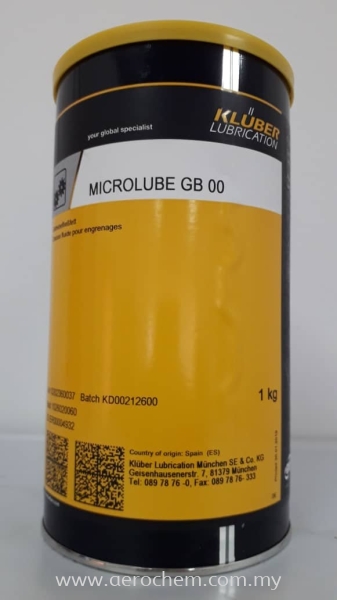 KLUBER MICROLUBE GB 00 SYNTHETIC LUBRICANTS KLUBER LUBRICANTS Johor Bahru (JB), Malaysia, Mount Austin Supplier, Suppliers, Supply, Supplies | Aerochem Industries Sdn Bhd