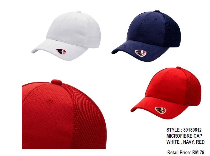 CREST LINK MICROFIBER CAP WHITE / NAVY / RED