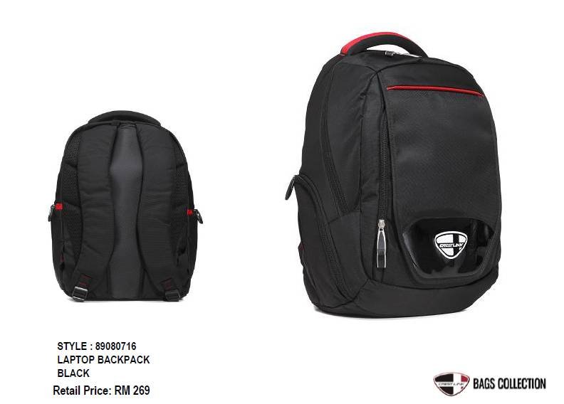 CREST LINK LAPTOP BACKPACK BLACK