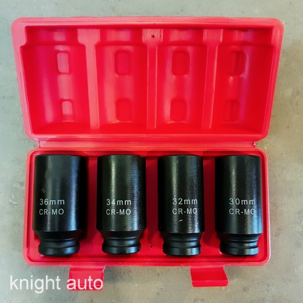 4pcs 1/2DR 12point Impact Socket Set 30/32/34/36mm ID32218 Ball Joint Hand Tools-Special Tools Selangor, Malaysia, Kuala Lumpur (KL), Seri Kembangan, Setapak, Kajang Supplier, Suppliers, Supply, Supplies | Knight Auto Sdn Bhd