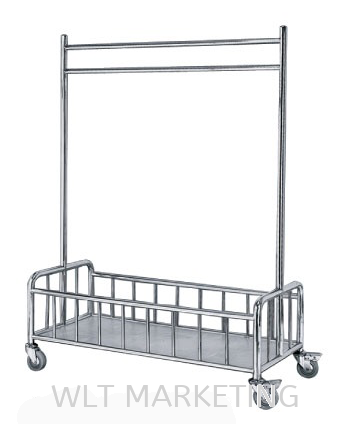 Stainless Steel Linen Hanging Trolley c/w Bottom Basket Compartment LD-LHT-301/SS Luggage & House Keeping Trolley Hotel Supply Johor Bahru (JB), Malaysia, Taman Ekoperniagaan Supplier, Suppliers, Supply, Supplies | WLT Marketing Sdn Bhd