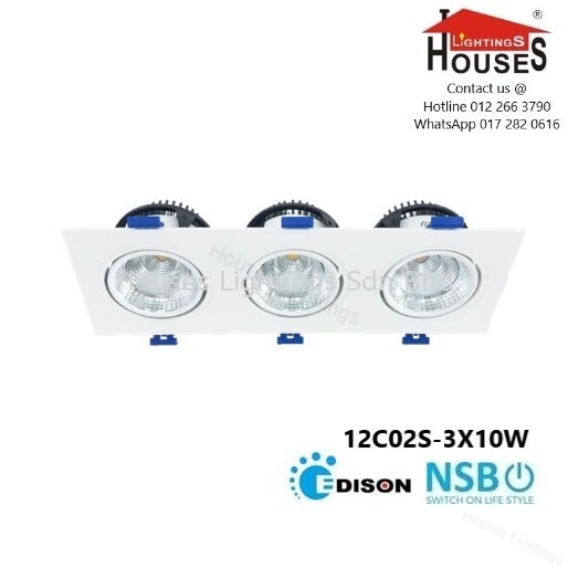 NSB 12C02 SQ 3X10W (DL WW) EYEBALL NSB Led Eyeball Selangor, Malaysia, Kuala Lumpur (KL), Puchong Supplier, Suppliers, Supply, Supplies | Houses Lightings Sdn Bhd