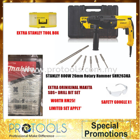 STANLEY SHR263KA 2KG 26MM 3MODE HAMMER WITH STANLEY BITS FOC 3 THING! Hammering CORDED TOOLS POWER TOOLS Johor Bahru (JB), Malaysia, Senai Supplier, Suppliers, Supply, Supplies | Protools Hardware Sdn Bhd