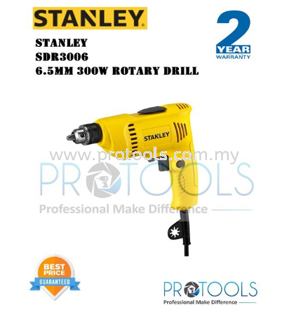 STANLEY SDR3006 6.5MM 300W ROTARY DRILL - 2 years warranty Others Johor Bahru (JB), Malaysia, Senai Supplier, Suppliers, Supply, Supplies | Protools Hardware Sdn Bhd