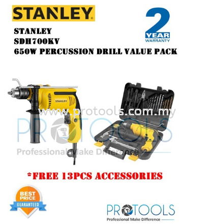 STANLEY SDH700KV-XD 650W PERCUSSION DRILL VALUE PACK Drills / Drivers CORDED TOOLS POWER TOOLS Johor Bahru (JB), Malaysia, Senai Supplier, Suppliers, Supply, Supplies | Protools Hardware Sdn Bhd