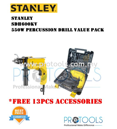 STANLEY SDH600KV PERCUSSION DRILL - FREE 13PCS ACCESSORIES - 2 years warranty Others Johor Bahru (JB), Malaysia, Senai Supplier, Suppliers, Supply, Supplies | Protools Hardware Sdn Bhd