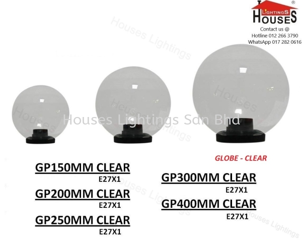 GLOBE - CLEAR Gate Light Selangor, Malaysia, Kuala Lumpur (KL), Puchong Supplier, Suppliers, Supply, Supplies | Houses Lightings Sdn Bhd