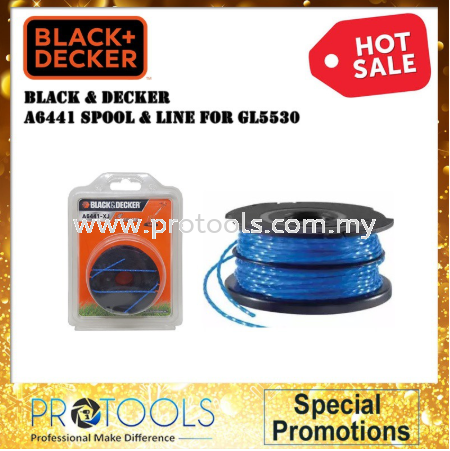 BLACK & DECKER A6441 SPOOL & LINE FOR GL5530 GARDENING ACCESSORIES OUTDOOR EQUIPMENT Johor Bahru (JB), Malaysia, Senai Supplier, Suppliers, Supply, Supplies | Protools Hardware Sdn Bhd