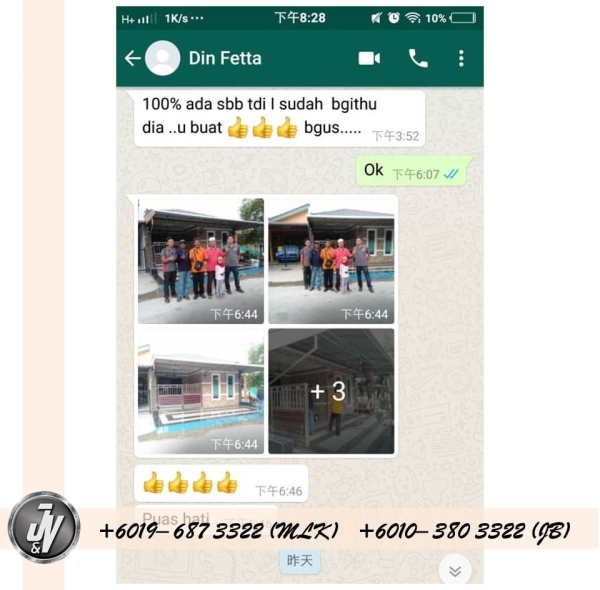 Testimonial 3 Testimonial Melaka, Malaysia, Durian Tunggal Installation, Services, Supplier, Specialist | J & V Steel Engineering Works