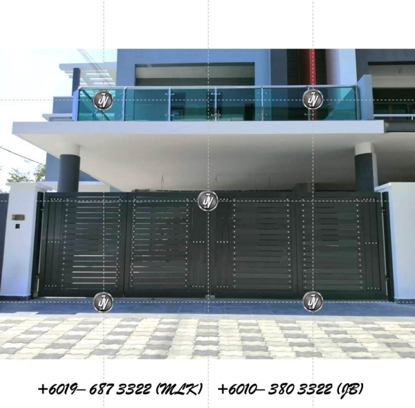  Folding Gate (M-Gate) Gate Melaka, Malaysia, Durian Tunggal Installation, Services, Supplier, Specialist | J & V Steel Engineering Works