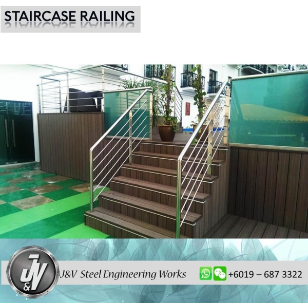  Staircase Railing Railing Melaka, Malaysia, Durian Tunggal Installation, Services, Supplier, Specialist | J & V Steel Engineering Works