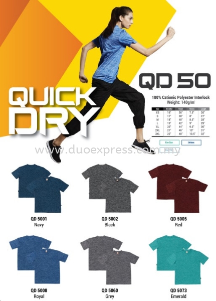 QD50 Roundneck Microfibre Baju O Roundneck Microfibre T-Shirt  Baju Uniform Ready Made Promosi Malaysia, Selangor, Kuala Lumpur (KL), Petaling Jaya (PJ) Supplier, Suppliers, Supply, Supplies | Duo Express