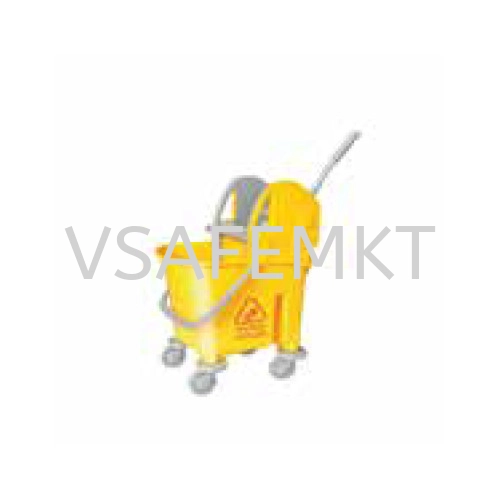 Yellow Italy Single Mop Bucket - 22L (Down Press)