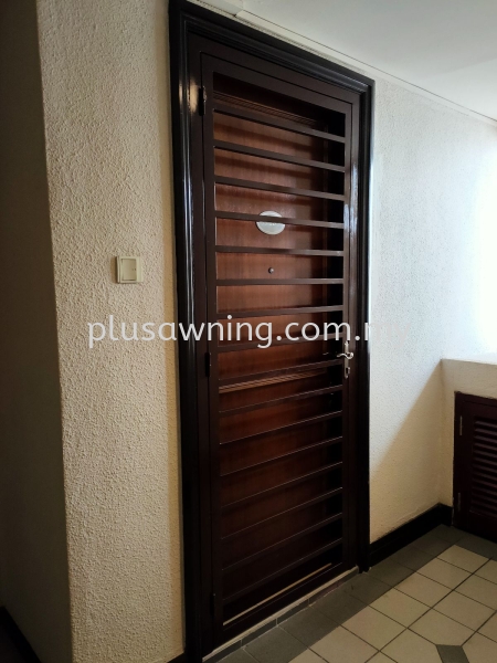 Grill Door @Sri Penaga Condominium, Bangs,  Kuala Lumpur  Grill Door Selangor, Malaysia, Kuala Lumpur (KL), Cheras Contractor, Service | Plus Awning & Iron Sdn Bhd