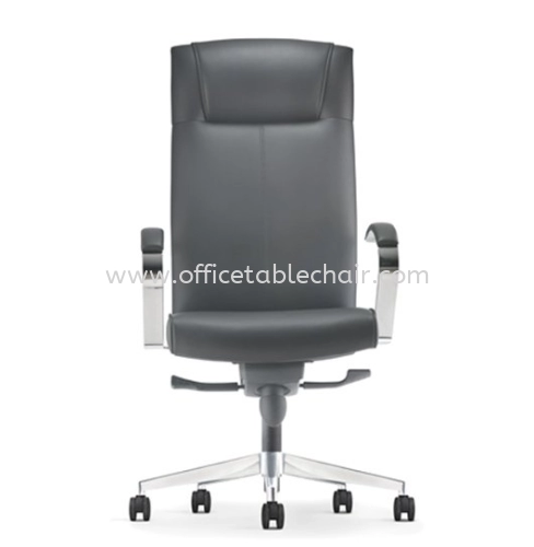 CICO DIRECTOR HIGH BACK LEATHER CHAIR C/W ALUMINIUM DIE-CAST BASE