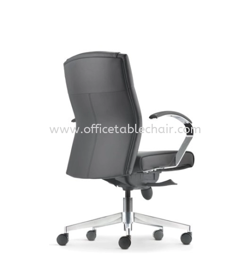 CICO DIRECTOR LOW BACK LEATHER CHAIR C/W ALUMINIUM DIE-CAST BASE 