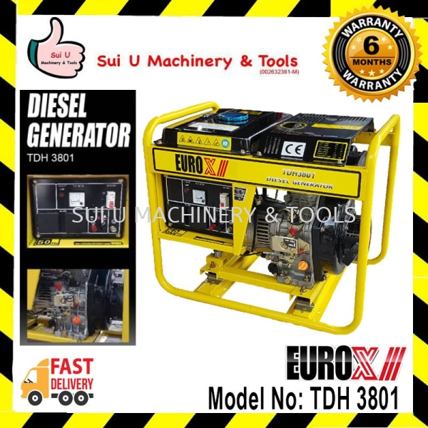 Eurox TDH3801 Diesel Generator 3000W Generator Kuala Lumpur (KL), Malaysia, Selangor, Setapak Supplier, Suppliers, Supply, Supplies | Sui U Machinery & Tools (M) Sdn Bhd