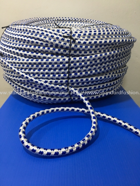 Braided Rope 12mm (Blue Dots)  Braided Rope Selangor, Malaysia, Kuala Lumpur (KL), Klang Supplier, Suppliers, Supply, Supplies | Standard Fashion Trading Sdn Bhd