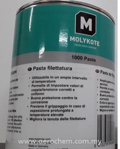 MOLYKOTE 1000 COPPER ANTI SEIZE LUBRICANT ANTI SEIZES & FITTING COMPOUND  MOLYKOTE MAINTENANCE - REPAIR - OVERHAUL PRODUCTS Johor Bahru (JB),  Malaysia, Mount Austin Supplier, Suppliers, Supply, Supplies | Aerochem  Industries Sdn Bhd