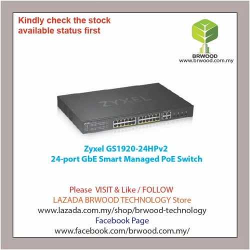 Zyxel GS1920-24HPv2: 24-port GbE Smart Managed PoE Switch